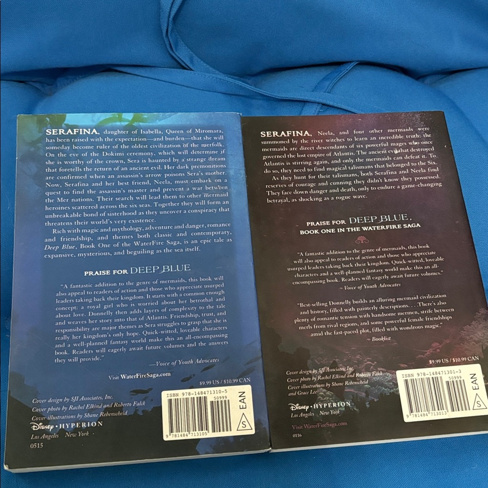 Disney Deep Blue Rogue Wave By Jennifer Donnelly Book 1 And 2 Soft Cover NWOTS - Picture 2 of 16